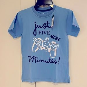 NEW E-LIVE Boys just five more minutes gaming t-shirt - Size 6